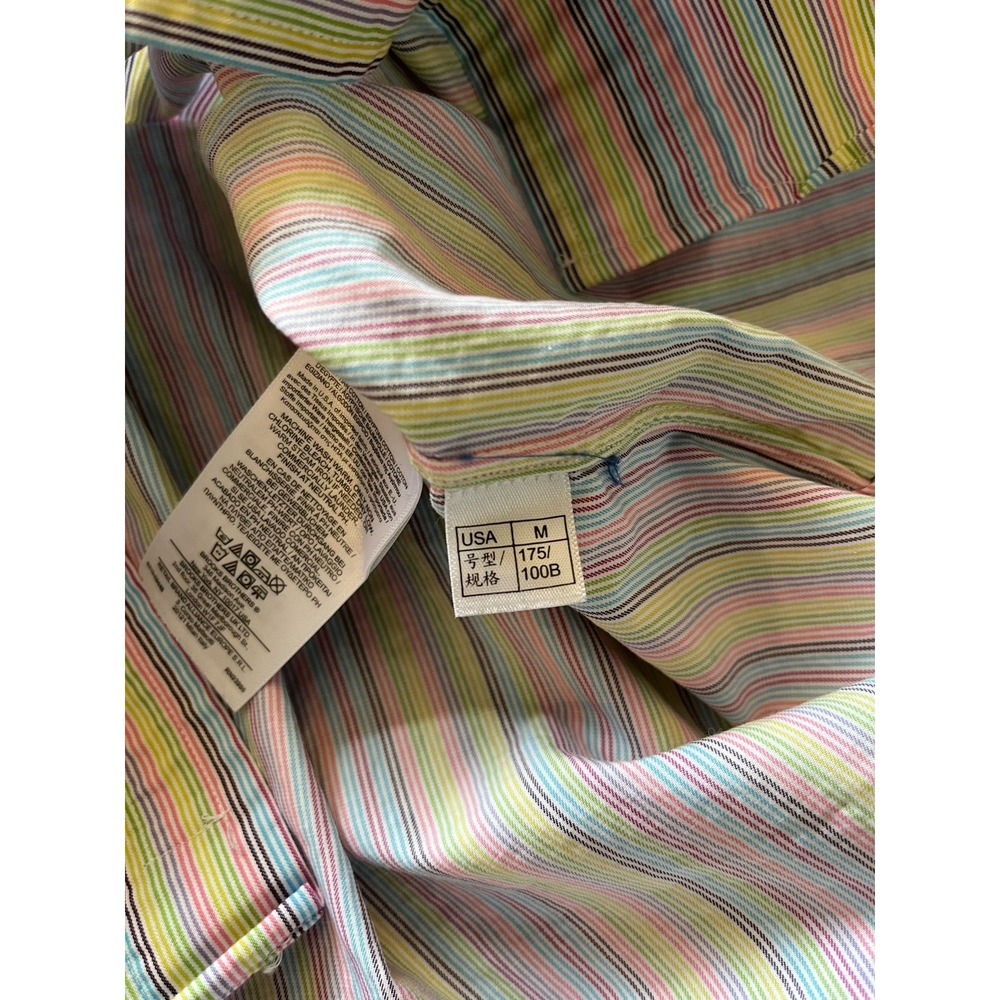 VTG Brooks Brothers Egyptian Cotton Made in USA Button Down Easter Pastels Med/L - Picture 3 of 7